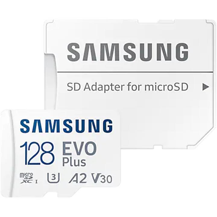 کارت حافظه MicroSDXC سامسونگ مدل Samsung EVO Plus UHS-I U3 A2 V30 ظرفیت 128 گیگابایت